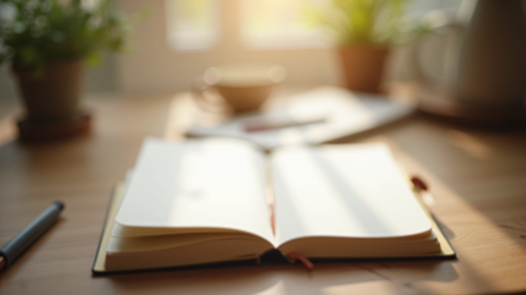 Carnet ouvert avec stylo sur un bureau