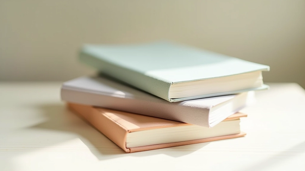 Trois carnets empilés montrant différentes étapes de progression et de développement personnel écrit